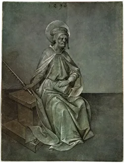 St Simon Prints: The Apostle Simon, 1496. Artist: Mair von Landshut