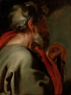 Dyke Sir Anthony Van Prints: The Apostle Simon, about 1618. Creator: Anthony van Dyck