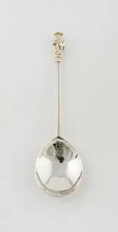 Apostle Spoon Gallery: Apostle Spoon: St. Matthias, London, 1636 / 37. Creator: Unknown