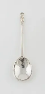 Figure Gilded Prints: Apostle Spoon: St. Peter, London, 1628 / 29. Creator: Unknown