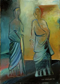 Kandelin Ole Prints: Two Apostles, 1943. Creator: Ole Kandelin