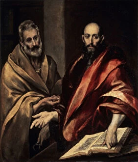 Apostle Paul Gallery: The Apostles St. Peter and St. Paul, 1587-1592. Artist: El Greco, Dominico (1541-1614)