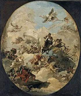 Classical Mythology Gallery: The Apotheosis of Hercules. Artist: Tiepolo, Giandomenico (1727-1804)