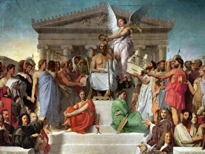 Jean Auguste Dominique 1780 1867 Prints: The Apotheosis of Homer. Artist: Ingres, Jean Auguste Dominique (1780-1867)