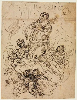 Architectural Element Prints: Apotheosis of a Saint, c. 1700?. Creator: Antonio Domenico Gabbiani (Italian, 1652-1726)