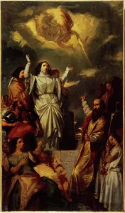 Apotheosis Prints: Apotheosis of Saint Genevieve, sketch for the painting in Notre-Dame-de-Lorette church
