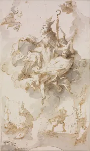 Maulbertsch Prints: Apotheosis of Saint Stanislaus. Artist: Maulbertsch, Franz Anton (1724-1796)
