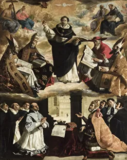 Saint Thomas Collection: The Apotheosis of Saint Thomas Aquinas, ca 1631. Creator: Zurbaran, Francisco, de (1598-1664)