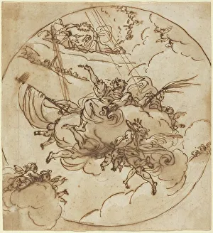 Apotheosis Prints: The Apotheosis of San Vitale, 1781. Creator: Ubaldo Gandolfi