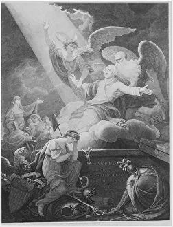 Genius Prints: Apotheosis of Washington, 1800-1802. Creator: John James Barralet