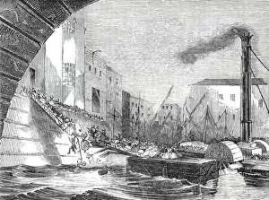 Steamboats Gallery: Appalling accident at Blackfriars Bridge, 1844. Creator: Unknown