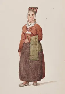 Nordic Museum Prints: Apparel - Woman from the front in full figure