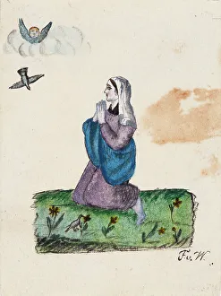 Wright Ferdinand Von Prints: Apparition of Mary, 1830-1835. Creator: Ferdinand von Wright