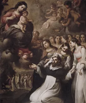 Apparition of the Virgin to St. Dominic de Guzman in Toulouse, 1693, oil on canvas