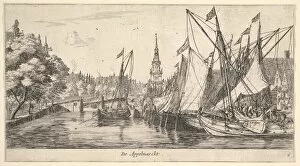 De Appelmarckt (The Apple Market), from Views in Amsterdam, plate 6, ca. 1659/62 (?)