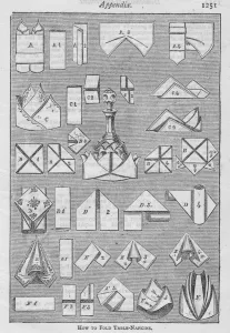 Etiquette Prints: Appendix. - How To Fold Table-Napkins, 1907, (1907)
