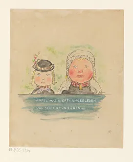 Apple, what a long time ago, from the Garden of Eden, c.1884-1951. Creator: Nelly Bodenheim