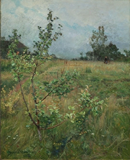 Gerhard Morgenstjerne Munthe Prints: The Apple Tree, 1887. Creator: Gerhard Munthe