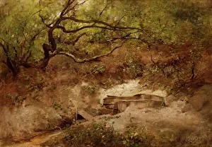 Weir Prints: An Apple Tree at a Stream, c1868. Creator: Maksymilian Gierymski