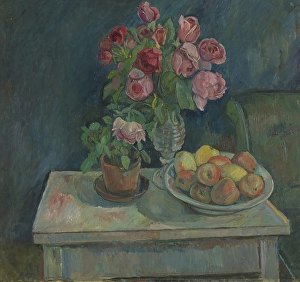 Nasjonalmuseet Prints: Apples and Roses, 1917. Creator: Oluf Wold-Torne