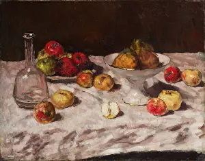 Edouard Prints: Apples on White, with Half Apple, c1886-1894. Creator: Edouard Manet