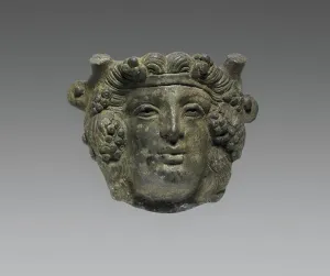 Applique Prints: Applique of a Head of Dionysos, 2nd century A.D. Creator: Unknown