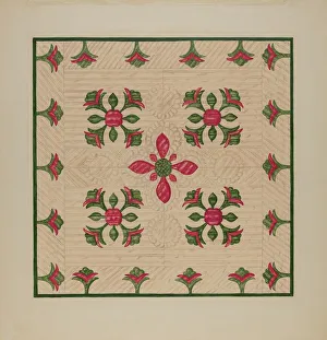 Applique Quilt, 1935 / 1942. Creator: Florence Hastings