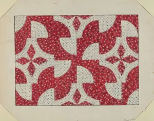 Applique Quilt, c. 1936. Creator: Margaret Linsley