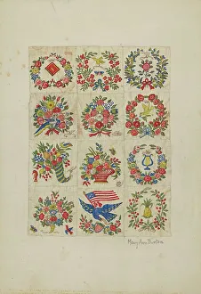 Wreaths Prints: Applique Quilt (Friendship Quilt)