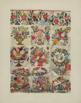 Friendship Gallery: Applique Quilt (Friendship Quilt), c. 1937. Creator: Verna Tallman