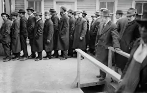 Unemployment Prints: Applying for subway work, between c1910 and c1915. Creator: Bain News Service