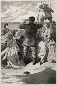 The Approach of the British Pirate Alabama, 1863. Creator: Winslow Homer (American
