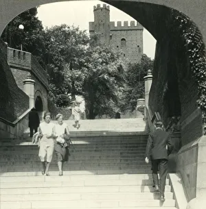 Restoration Prints: Approach to the Historic Karnan Castle, Helsingborg, Sweden, c1930s. Creator: Unknown