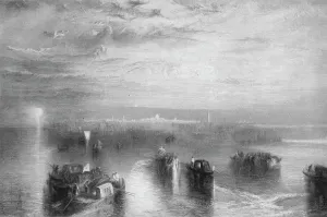 Wake Prints: The approach to Venice, 1844, (1917). Artist: JMW Turner