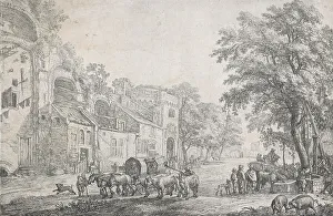 Pigs Prints: The approach to a village, 1615-1653. Creator: Simon de Vlieger