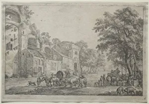 Simon De Vlieger Prints: The Approach to a Village. Creator: Simon de Vlieger (Dutch, 1601-1653)