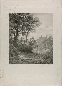 Drinking Water Prints: Approaching Spring, c. 1839. Creator: Johann Wilhelm Schirmer