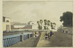 The Apraksin House at the Fontanka River, 1821-1822. Found in the collection of the State Russian Museum, St. Petersburg Images Dated 21st June 2013: The Apraksin House at the Fontanka River, 1821-1822. Artist: Martynov, Andrei Yefimovich (1768-1826)
