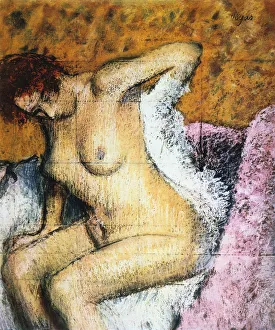 Drying Prints: Apres le Bain ( After the Bath ), c1895. Artist: Edgar Degas