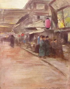 Apricot-Blossom Street, c1887 (1901). Artist: Mortimer L Menpes