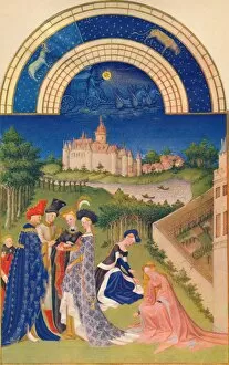 Astrology Collection: April - the Chateau de Dourdan, 15th century, (1939). Creator: Jean Limbourg