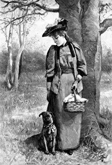 R Taylor Prints: An April Shower, 1895. Creator: R. Taylor