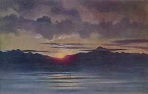 Wilson Prints: An April Sunset from Hut Point, Looking West, 1911, (1913). Artist: Edward Wilson