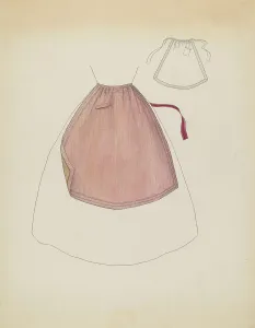 Womanswear Prints: Apron, c. 1936. Creator: Doris Beer