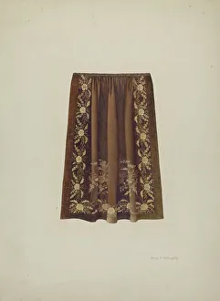 Gathered Prints: Apron, c. 1940. Creator: David P. Willoughby