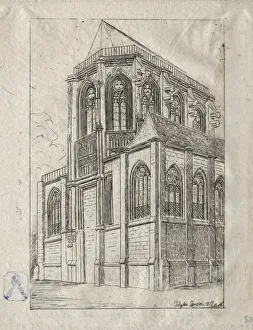 Charles Meryon French Prints: The Apse of the Church of St. Martin-sur-Renelle, 1860. Creator: Charles Meryon (French