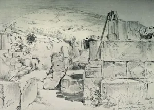 Adam And Charles Prints: Apse of the Fourth Century Church Over Jacobs Well at Shechum (Nablus), 1902. Creator