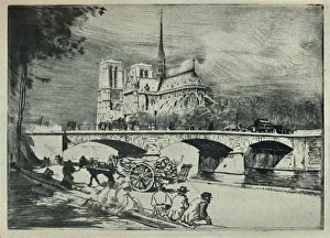 Apse Prints: The Apse of Notre Dame, 1915. Artist: Edgar Chahine