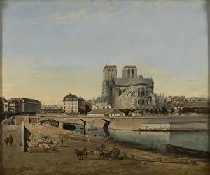 Notre Dame Gallery: Apse of Notre-Dame, seen from the Quai de la Tournelle, 1860
