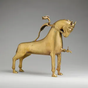Aquamanile in the Form of a Horse, German, ca. 1400. Creator: Unknown
